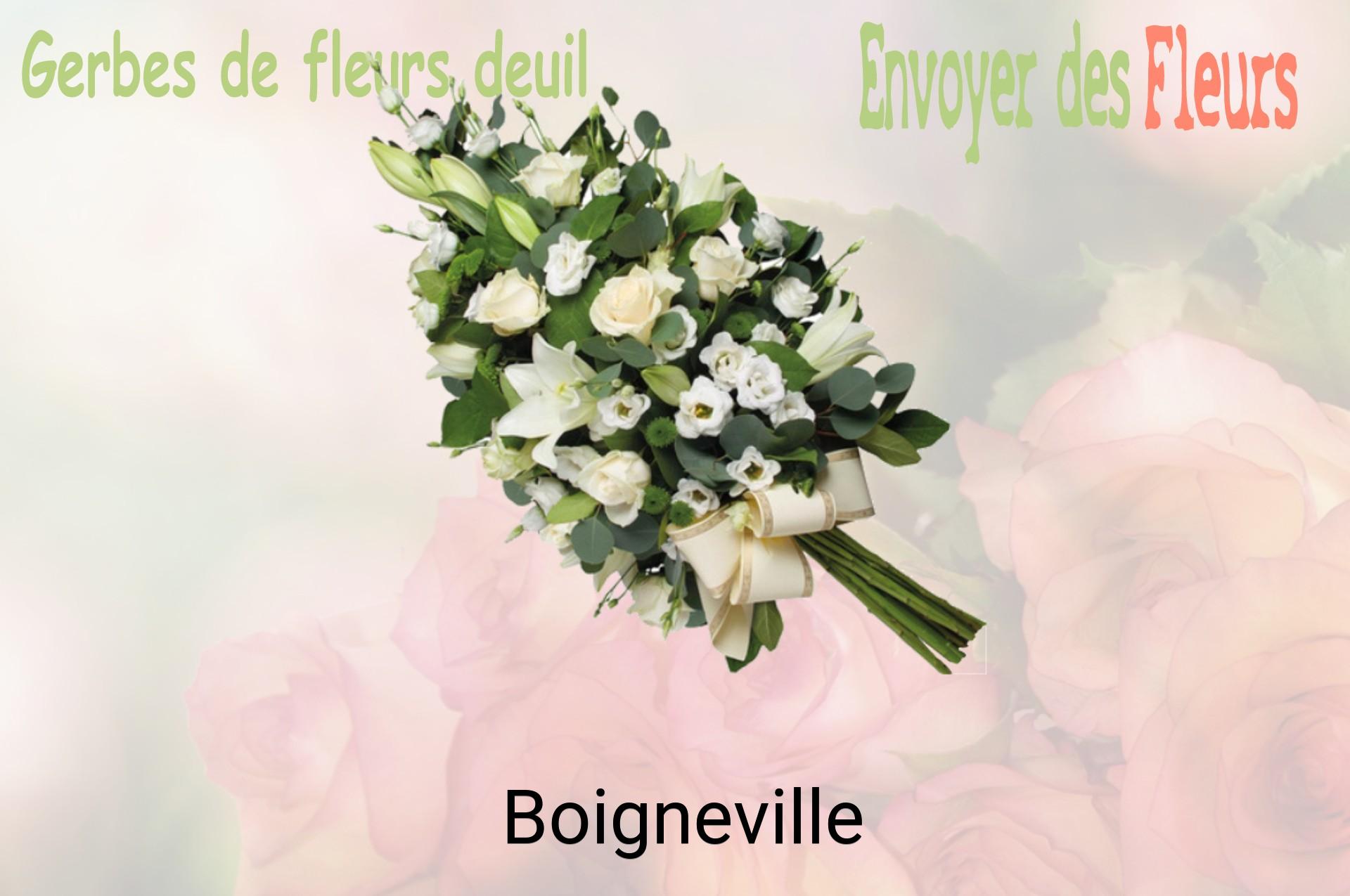 Gerbe de fleurs de deuil livrée à Boigneville